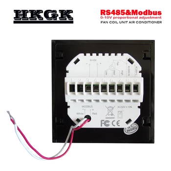 RS485 Proportioneel vārstu 0-10V signaal kontroles 2Pipe dzesēšanas, apkures un Gaisa Kondicionēšanas Tipa fan coil vienības termostats