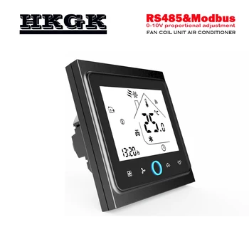 RS485 Proportioneel vārstu 0-10V signaal kontroles 2Pipe dzesēšanas, apkures un Gaisa Kondicionēšanas Tipa fan coil vienības termostats
