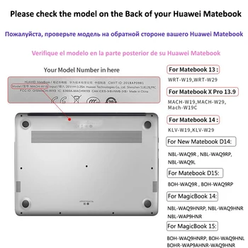 Notbook Klēpjdatoru PVC Gadījumā Huawei Matebook X Pro 2019 Cietu Čaumalu, Skaidrs Kandidēt Huawei Matebok 14 D D15 2020. Gadam Matebook 13