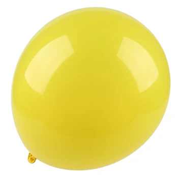 Yellow 12 Collas Hēlija Kvalitātes Lateksa Baloni - Iepakojums 50