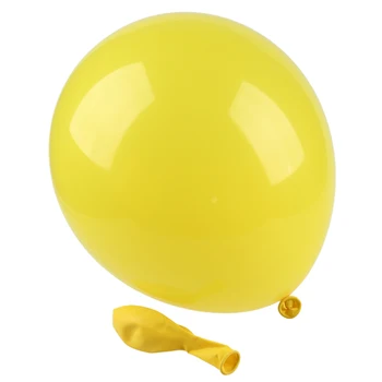 Yellow 12 Collas Hēlija Kvalitātes Lateksa Baloni - Iepakojums 50