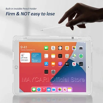 Apelsīnu Daisy Silikona iPad Gadījumā 10.9 Gaisa 4 12.9 Pro 2020. Gadam 10.5 Gaisa, 3 Ar Pildspalvu Slots 10.2 collu 8. 7th 12.9 Pro 2018 Mini 5