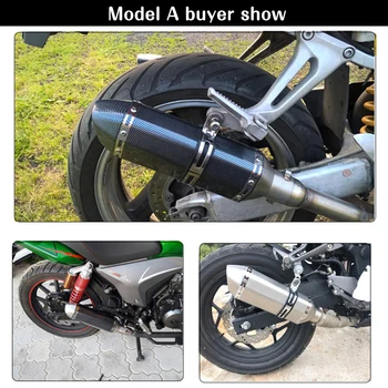 ZSDTRP 36~51mm Universālo Motociklu Izplūdes Muffler Aizbēgt Slip-On 