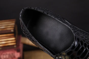 Vīriešu īstas ādas kurpes biznesa ikdienas ādas cilpu kurpes rudens un ziemas personības siltuma kokvilnas polsterējumu apavi