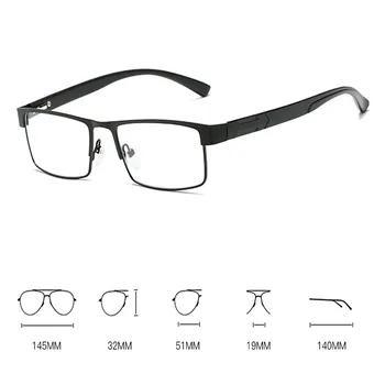 Augstas Kvalitātes Vīrieši Sievietes Metālu Sakausējumu, Lasīšanas Brilles Pavasara Viru 12 Slāņi Palielināmo Presbyopic Brilles Pilna Kadra Black 1.50