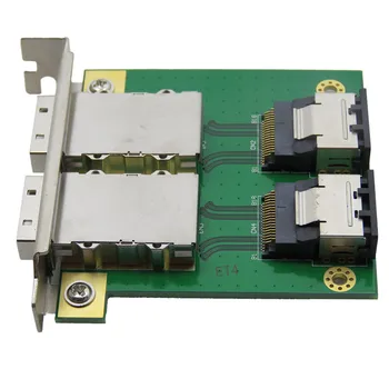 Mini SAS Iekšējās SFF-8087 36P uz 2 Ports, Ārējais HD sas26P SFF-8088 Priekšējā Paneļa SAS PCI Kartes Adapteri Valde