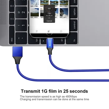 Baseus Micro USB Kabelis Samsung S6 S7 Datu Sinhronizācijas Ātra Uzlāde USB Kabelis Xiaomi Redmi 4X 4. Piezīme HTC Micro USB Uzlādes Kabelis