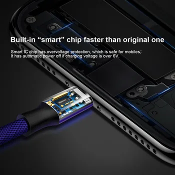 Baseus Micro USB Kabelis Samsung S6 S7 Datu Sinhronizācijas Ātra Uzlāde USB Kabelis Xiaomi Redmi 4X 4. Piezīme HTC Micro USB Uzlādes Kabelis