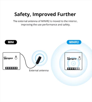 10 gab. SONOFF MINI DIY Smart Switch-APP Tālvadības WiFi Slēdzis Atbalsta Slēdzis Strādā Google Home/Ligzda IFTTT/Alexa