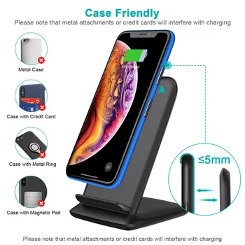 CHOETECH QI Bezvadu lādētāju stāvēt iPhone 12 Pro Xs Max 10W Fast Charger Samsung Note 10+ S10+ Bezvadu Lādēšanas Stacijas
