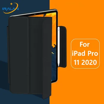 Lietā par iPad Pro 11 collu 2020. gadam, Triecienizturīgs Āda Flip Stends Vāks iPad Pro 11 2. Paaudzes 