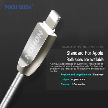 NOHON USB Ātrās Uzlādes Kabelis 8pin USB Kabelis iOS 7 8 9 10 Apple iPhone 8 X 7 6 6S Plus 5 5S SE Mobilo Tālruņu Datu Sinhronizācijas Vads