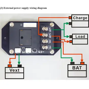 VA75010S Voltmetrs Ammeter Kulona Strāvas Jaudas Mērītājs Akumulatoru Testeris Monitors D2TD