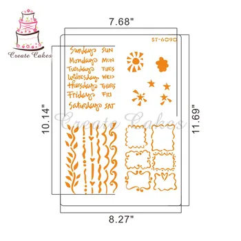 Karstā Pārdošanas 4 Gab./Komplekts Mākslas Kūka Dizaina Šabloni Pomādes Cupcake Trafaretu Dekorēšanas Piederumi Cepšanas Rīku