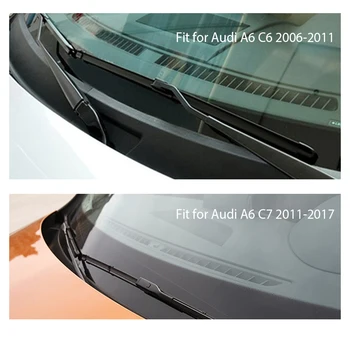 2x Auto Auto Oriģinālo Vējstiklu Mīkstas Gumijas Tīrītāju slotiņu Pielāgot Audi A6 C5 C6 C7 A6 2017 2016-1997 Mainīt Piederumi