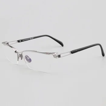Zerosun Titāna Rāmji, Brilles Vīriešu Brilles Vīriešiem, Daļēji bez apmales Brilles Optiskās Zīmola Dizaineru Brilles