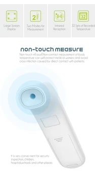 Termometrs ar infrasarkanā bezvadu ciparu mājas iekštelpu āra temperatūras sensors termometrs ar skaņu pieres bezkontakta clinica