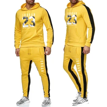 Augstas kvalitātes sprāgstvielu sporta tērps vīriešu modes 2019 skriešanas sporta tērps, pavasaris un rudens, ziemas divi hoodies bikses sui