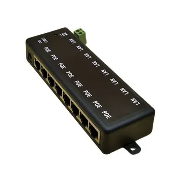 Jauns 8 Portu POE Inžektors POE Splitter, lai CCTV Tīkla Camera POE Power Over Ethernet IEEE802.3af X6HA