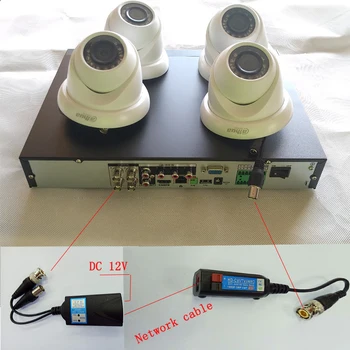 HD Aktīvo Video Balun Pārsūtīt Pal/NTSC CVI /TVI/AHD /CVBS Video signālu izmantojot UTP DC 12V Strāvas padeve līdz Pat 400m,darbs ar passi