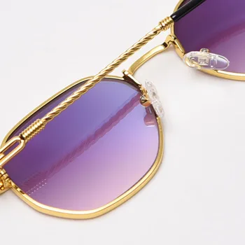 Peekaboo zelta metāla spoguļa laukuma rāmja saulesbrilles sieviešu vintage ir 2021. zils zaļš vīriešu saules brilles vīriešiem uv400 augstas kvalitātes