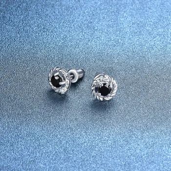 Hutang Black Spinel auskariem Dabas Dārgakmens Cietā 925 Sterling Silver Crystal naudas Sodu Modes Akmens Rotaslietas Sieviešu Dāvana
