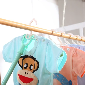 20pcs/daudz 28.5 cm plastmasas bērnu mētelis pakaramais sadzīves multi-function mētelis pakaramais izvelkams bērnu apģērbu plaukts
