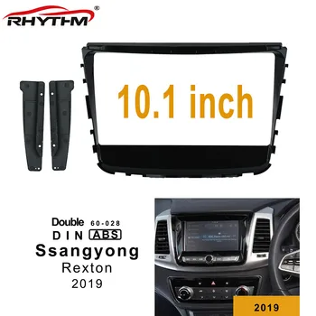 10.1 Collu 2din Auto Fascijas Par Ssangyong Rexton 2019 Double Din Auto DVD Rāmi, Paneli, Instalēt Paneļa Apdare Pielāgošanas Komplekts