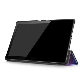 Tablete Gadījumā MediaPad T5 10 Regulējama Locīšanas Huawei MediaPad T5 AGS2-W09/L09/L03/10.1 Būtiska Capa Stāvēt Segtu Bezmaksas Filmu+Pildspalva