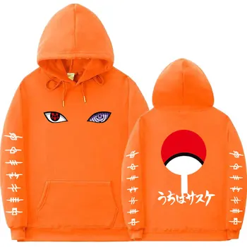 Japāņu Streetwear Anime Naruto Hoodies Mētelis Ziemas Vilnas Uchiha Hatake Uzumaki Klana Žetons Pelēkā Vārna Sporta Krekls Unisex Drēbes