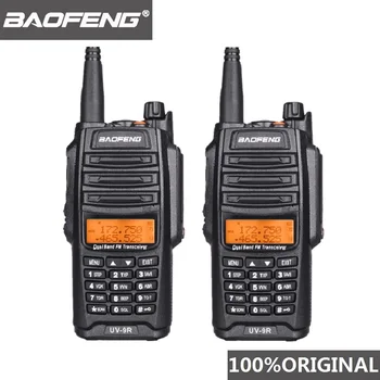 2gab Sākotnējā Baofeng UV-9R Walkie Talkie 10 km IP67 Waterproof Dual Band UV9R Ham Radio Comunicador UV 9R CB Radio Transīvers