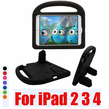 IPad 2 3 4 Lieta 3D Jaunu Bērnu, Bērniem, Triecienizturīgs EVA Putu Rokturi Stand Case Cover for iPad 2 Case iPad 3 Segtu iPad 4 Gadījumos