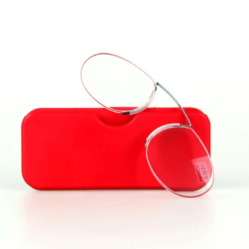 Ultravieglajiem Bez Apmales Klipu Deguna Lasīšanas Brilles Ar Gadījumu Kabatas Legless Mini Lasīšanas Brilles +1.00 +1.50 +2.00 +2.50 +3.00