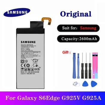 Oriģinālo Akumulatoru Samsung Galaxy S6, EB-BG920ABE 2550mAh / S6 Malas EB-BG925ABE 2600mAh Augstas Kvalitātes Īstas Telefonu Baterijas