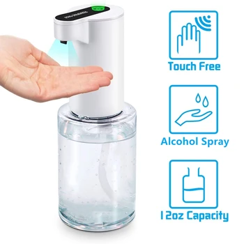 Automātiska Alkohola Dozatoru Touchless Izsmidzināšanas Mašīnu Sensors Nospiediet Ziepju Dozators 350Ml Ziepju Dozators Piemērots Mājas