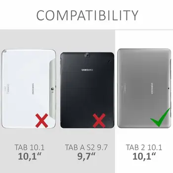 Tab 2 10.1 GT-P5100 P5110 P5113 Gadījumā, Flip Stends, Pu Leather Folio uz Lietu Samsung Galaxy Tab 2 10.1 Modelim P7500 P7510 Gadījumā