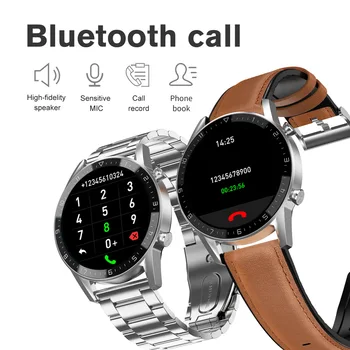 Jaunās Bluetooth Zvanu Smart Skatīties Vīrieši ar skārienekrānu DT-92 IP68 Ūdensnecaurlaidīga Pasūtījuma Sejas Fitnesa Sporta Smartwatch Android, IOS