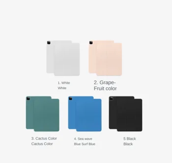 Tīrtoņa Krāsu Tri-Reizes Tablete seguma iPad Pro 11 seguma Folio Magnētisko Flip Ādas