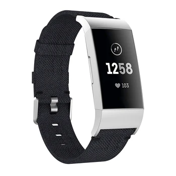 Audumi Kanvas Auduma Watchband Rokas Joslā Siksnu Fitbit Maksas 3 Smart Aproce Siksna Sporta Nomaiņa Aproce Correa