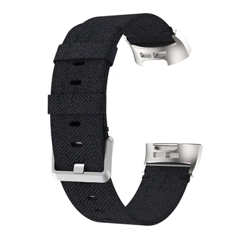 Audumi Kanvas Auduma Watchband Rokas Joslā Siksnu Fitbit Maksas 3 Smart Aproce Siksna Sporta Nomaiņa Aproce Correa