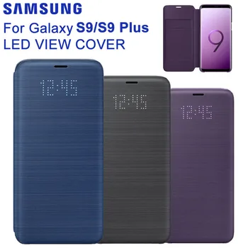 SAMSUNG Oriģināls LED View Cover Smart Cover Telefonu Gadījumā Samsung Galaxy S9 G9600 S9+ S9 Plus G9650 S9Plus