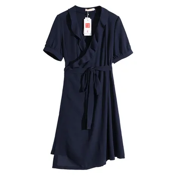 2019. gada Vasarā Jaunas Liela Izmēra Sieviešu Brīvs Dress Vintage Puse Sieviešu Kleita Gadījuma Elegants Vestidos Šifona 5xl Plus Lieluma kleitas