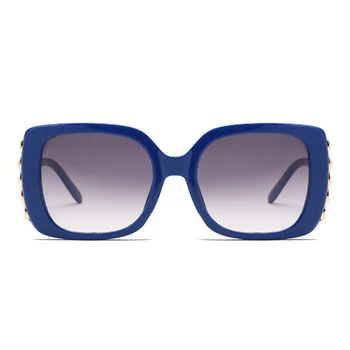 Fashion Square Rāmja Saulesbrilles Sieviešu Luksusa Zīmolu, Dizaineru, Vintage Blue Saules Brilles Sieviešu Vintage Toņos Oculos