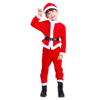 3pcs Ziemassvētku Tērpu Santa Claus Uzvalks Vīriešu Kostīmi Bērniem, Apģērbu Komplekts