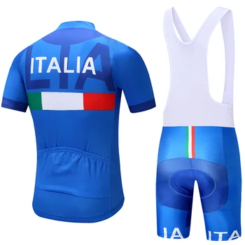 2019 ITALIA KOMANDAS PRO velosipēdu jersey 9D pad priekšautiņi bikses kopa Ropa Ciclismo vīriešu vasaras quick dry velosipēdu krekli Maillots Culotte