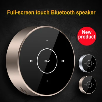 A6 Touch Screen Bluetooth Skaļruni Stereo Portatīvie Āra Bass Bezvadu Mini Skaļruņi Plug-in Karti Tērauda Lielgabals Soundbar