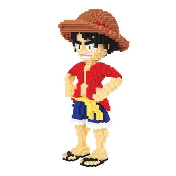 XIZAI 8042 Anime Viens Gabals Monkey D. Luffy Pirātu Varonis 3D Modelis DIY Mini Magic Bloki, Ķieģeļi Celtniecības Rotaļlieta Bērniem, kas nav Kaste
