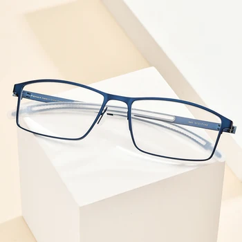 FONEX Sakausējuma Optiskās Brilles Vīriešiem Laukumā Tuvredzība Brilles Rāmis 