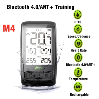 Bezvadu Bluetooth 4.0 Velo Dators Ar Krūtīm Sirds Ritma Monitors Ātruma Sensoru Velo Dators Ūdensizturīgs Velosipēdu Odometra