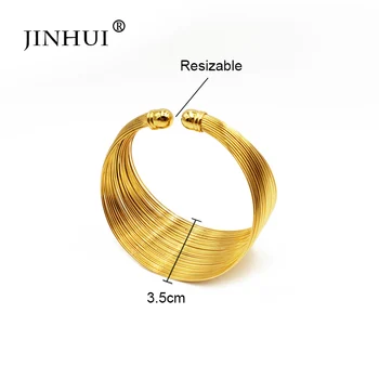 Jin Hui Modes luksusa Zelta Krāsā Indijas Kāzu Aproces Sievietēm virvi, Aproces, Etiopijas/Āfrikas/Dubai Rotaslietas, dāvanas, Vairumtirdzniecība